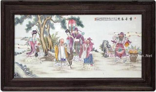 珠山八友—王大凡瓷板画真品图片