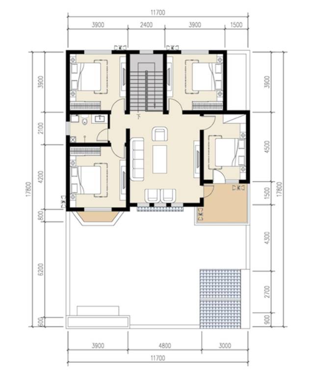 最常见的三开间自建房怎么设计?花里胡哨没有用,实用就看这两套