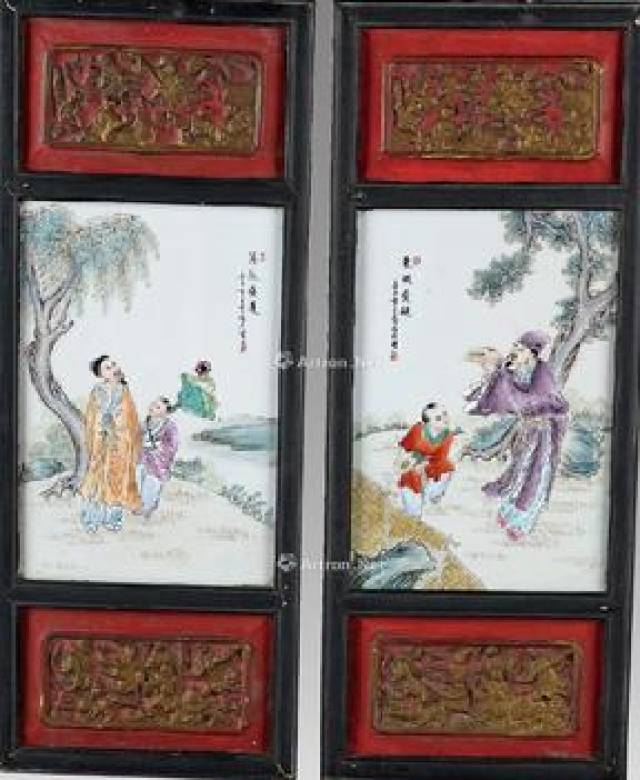 珠山八友—王大凡瓷板画真品图片