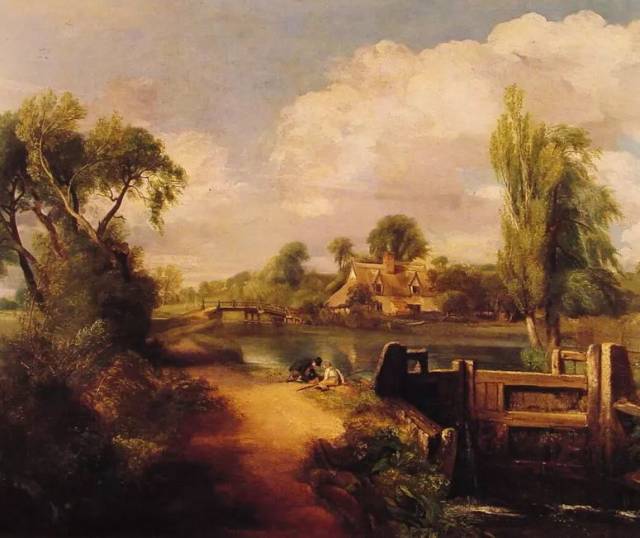 英国画家约翰·康斯太勃尔(john constable)风景油画作品