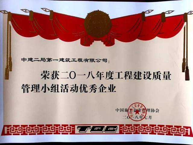 中建二局丨科技提升质量 质量提升品质 一公司诸多成果获国家级奖项!