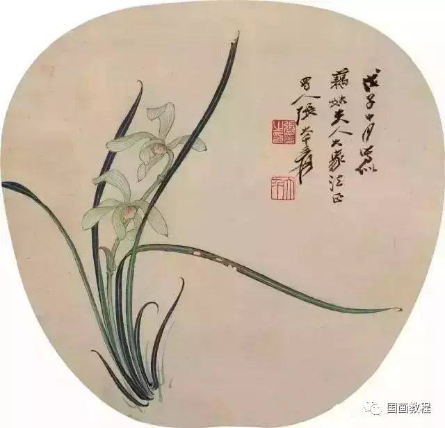 18幅张大千国画兰花图!