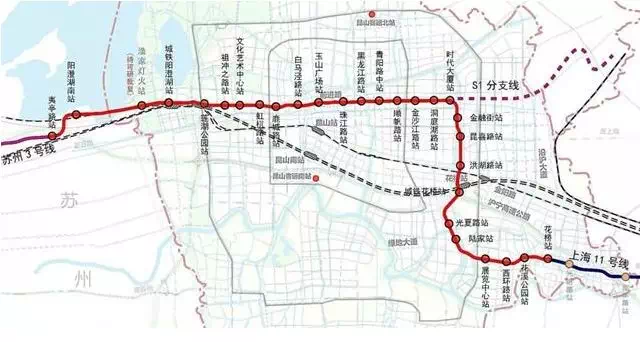 届时 长宁人在11号线江苏路站 搭乘地铁去苏州将成为现实!