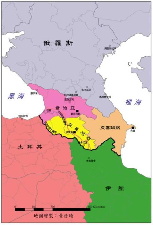 1914年一战爆发前的土俄边界