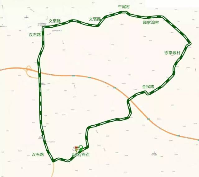 0975公里) 老君镇皇塘村(起点)→汉石路(汉武路)→褒文路→汉王镇牛尾