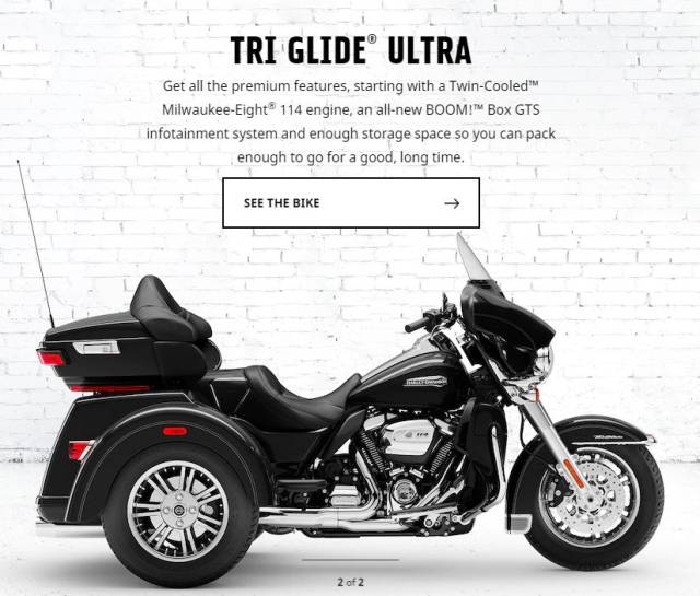 【到货信息】2019款哈雷新款正三轮摩托车tri-glide ultra限量到货!