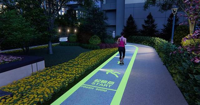 密云首条夜光跑道