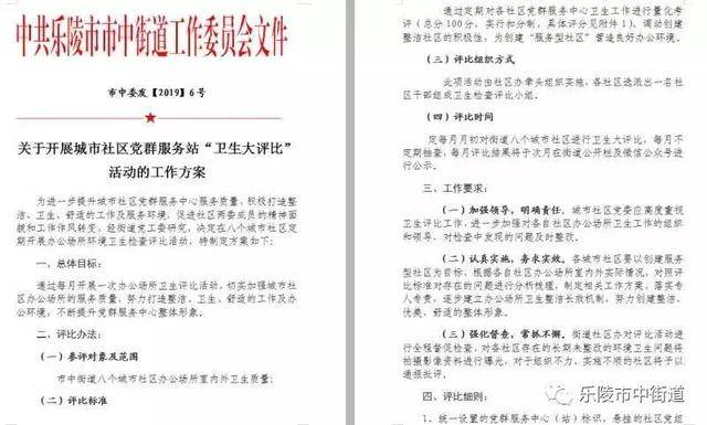 德州市乐陵市市中街道重点工作周报