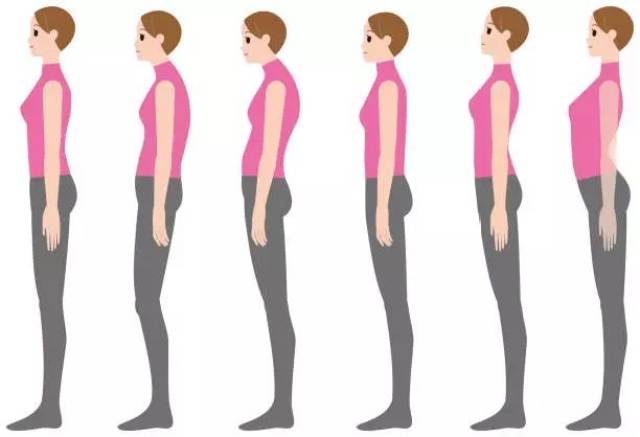 正确的站姿应是身体微微前倾,双脚均衡受力,从侧面看,耳,肩,髋,膝与