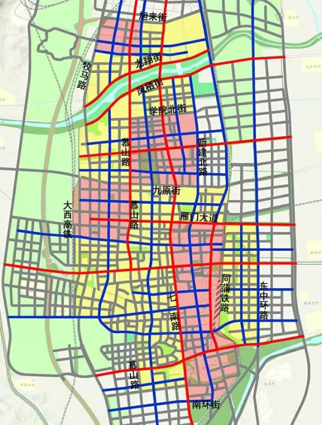 一,规划范围 忻州市中心城区,北至忻阜-忻保高速公路,南至牧马河,西至