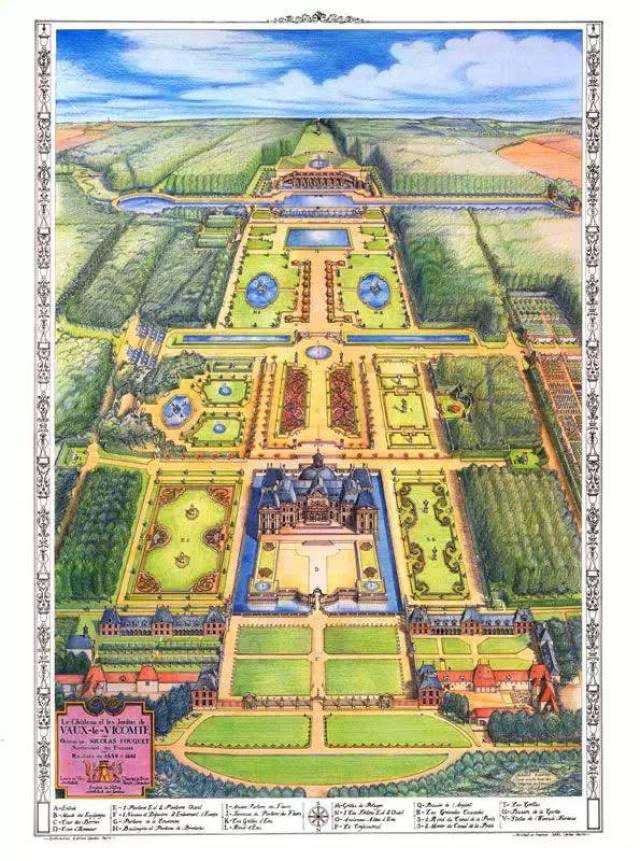 绘画,装饰设计 | 查尔斯·勒布伦 维贡府邸花园作为法国古典主义园林