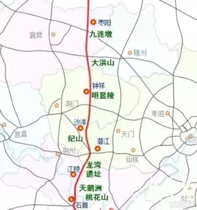 枣潜高速线路图/来源网络 3月5日,省交投集团荆潜高速公路建设指挥部