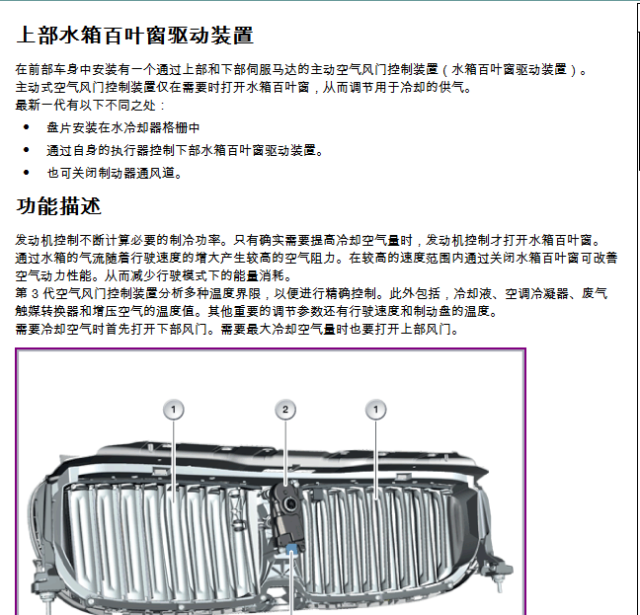 x3原厂主动进气格栅,主动格栅加上高配的铈灰中网一起可以达到全闭合