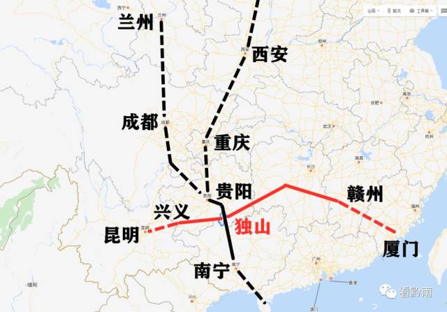 如果兴永郴赣铁路是经过独山县 那么也将形成铁路枢纽 即南北