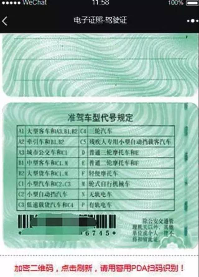 电子驾照样式