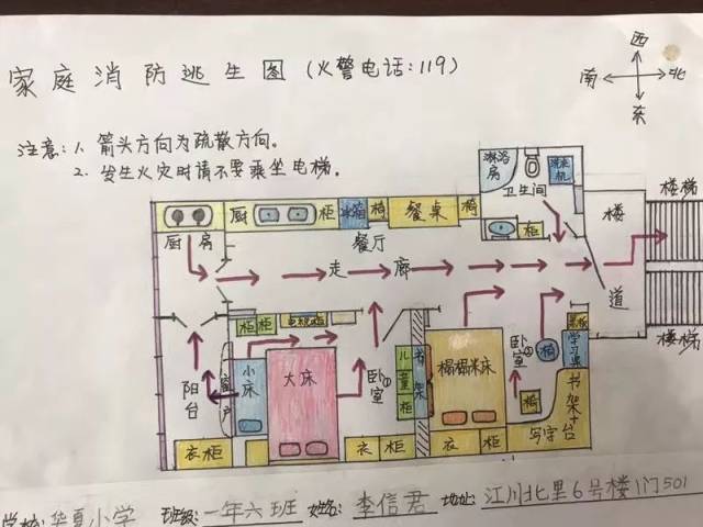 活动南开区寒假作业家庭火灾逃生疏散图展示开始了!