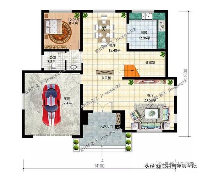 11款二层农村自建房施工图,8套带堂屋,第3套好看又容易建