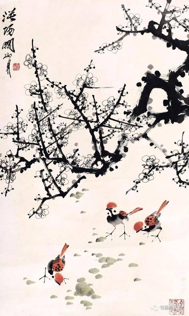 大师关山月笔下的梅竹麻雀!_手机搜狐网