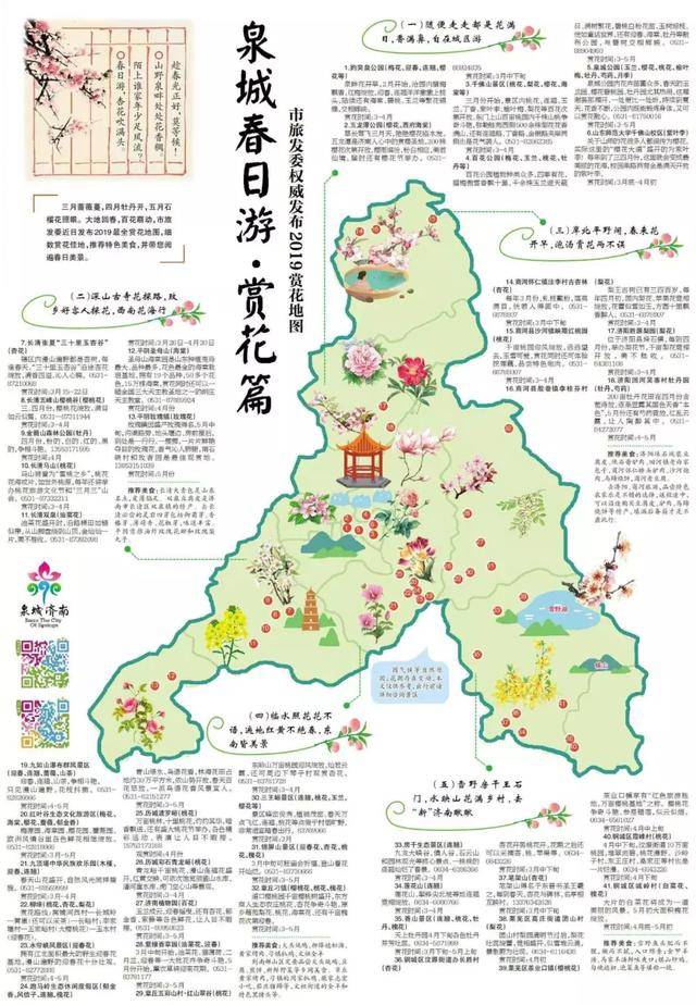 泉城春日游·赏花篇 济南市旅发委权威发布2019赏花地图!