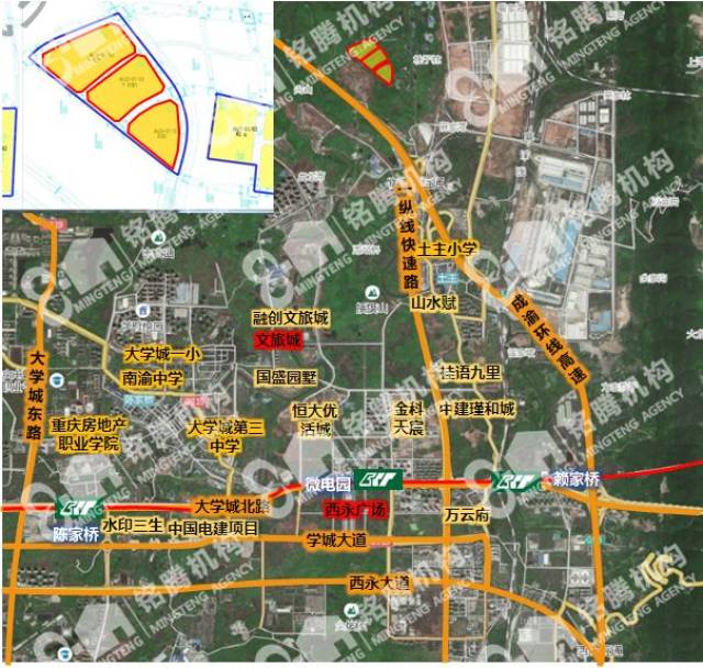 西永组团地块一 沙坪坝区西永组团ah分区ah21-01/03,ah22-01/03,ah26