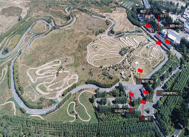 永定河自行车运动公园分为赛道区,文化活动区,贵宾服务区,餐饮休闲区