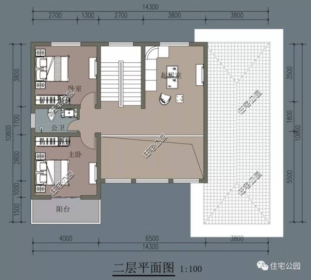 三层的活动室设计可根据家人的需求布置台球桌,麻将机等,也可设计为