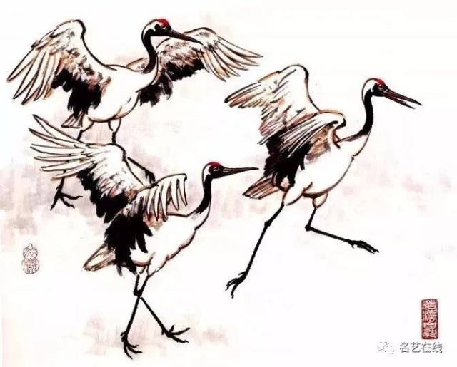 国画技法 | 如何画写意丹顶鹤?