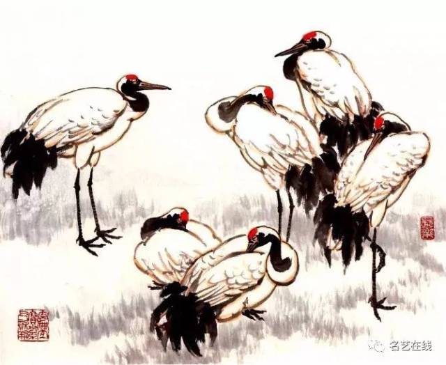 国画技法 | 如何画写意丹顶鹤?