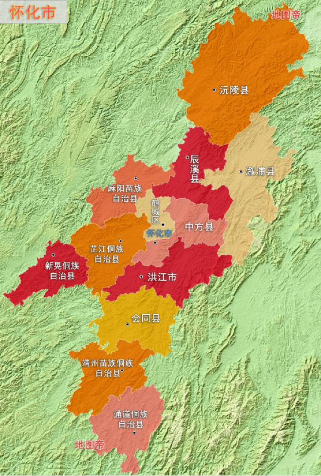 湖南怀化市有两个洪江,地图上为何只有洪江市而无洪江区?