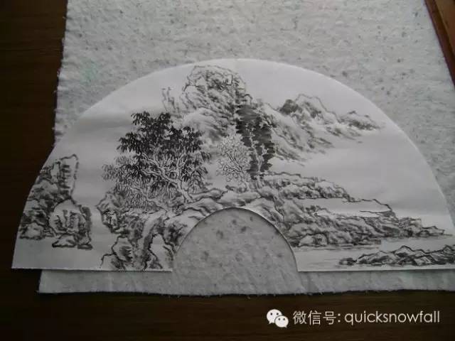 国画教程:怎样画山水扇面