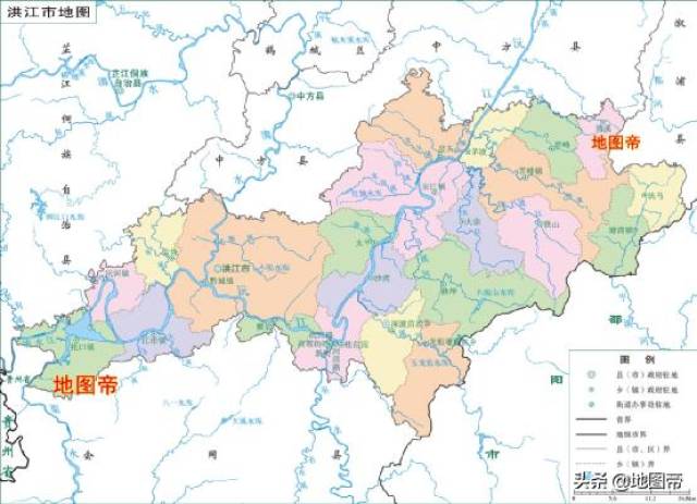 湖南怀化市有两个洪江,地图上为何只有洪江市而无洪江图片