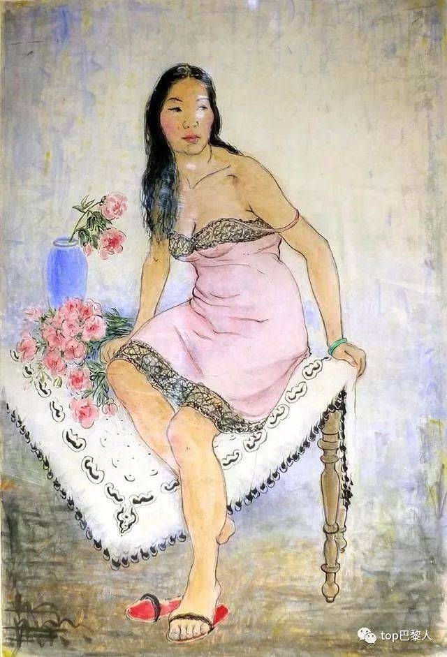 潘玉良的自画像 1921年,潘玉良考取了法国里昂中法大学学习,并获得