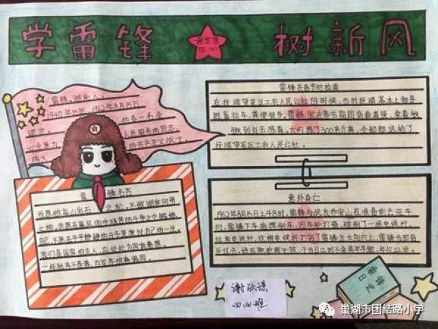 团结路小学雷锋月系列活动之五"雷锋在我心中"主题手抄报评比