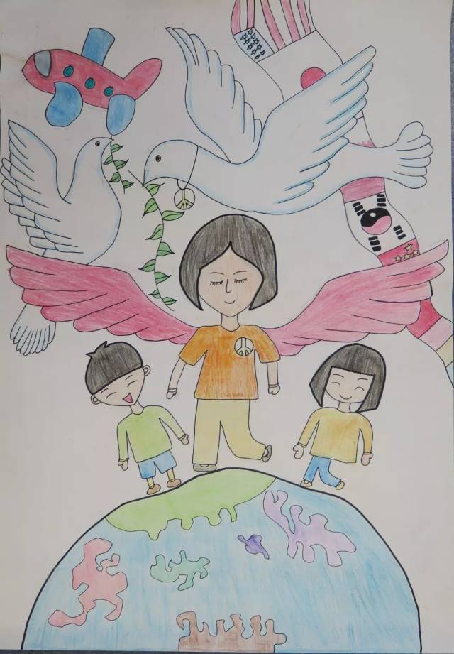 获奖作品 | 第四届全国残障少儿和平海报(11-14岁)
