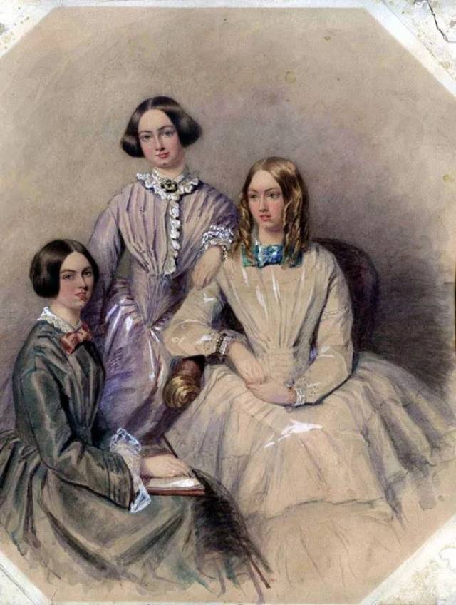 夏洛蒂,艾米莉和安妮被称为勃朗特三姐妹,是英国家喻户晓