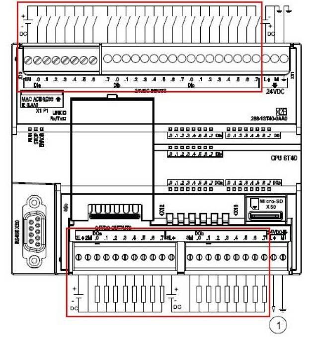 图4 cpu st40接线图