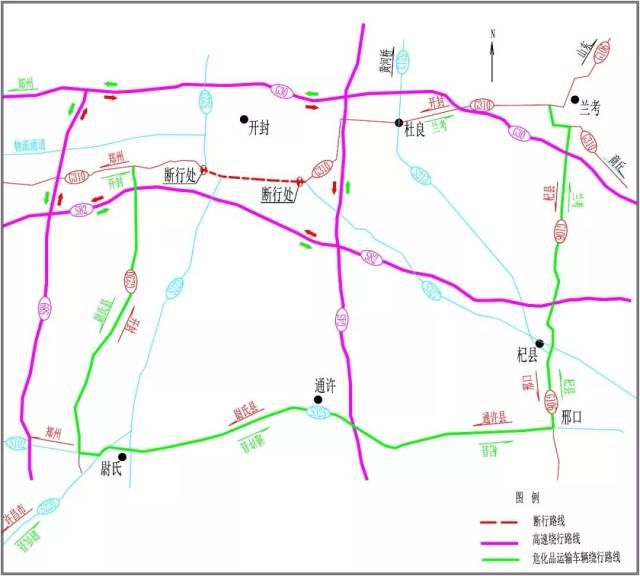 开封g310线部分路段已封闭施工,注意绕行!