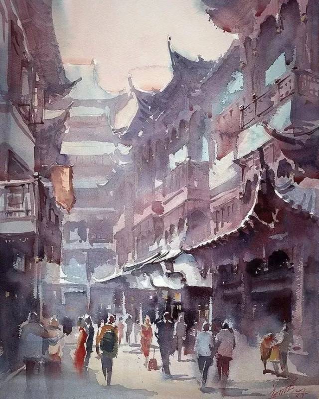 盘点各大风景水彩画家,看看你最欣赏哪位画家的风景画