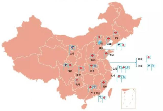 移动布置的5g基站分布在:上海,广州,武汉,苏州和杭州等;联通