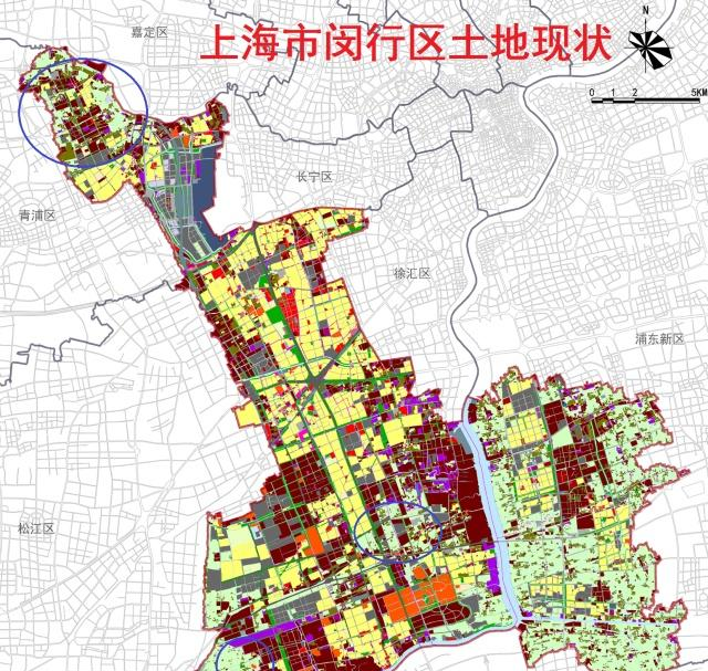 位于南部的马桥镇元江路地区及位于南部的颛桥镇