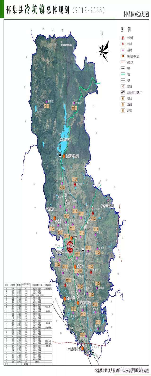 冷坑镇总体规划图 ▼点击可查看大图▼  来源 | 怀集县人民政府网