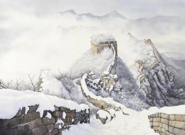 都是拼命换来的:小伙天天爬野长城,画出绝美雪景,美哭