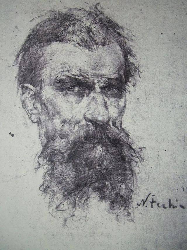 尼古拉·费钦人物肖像素描作品欣赏