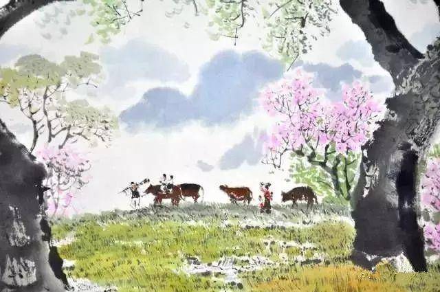 画中的春天,如此诗情画意!