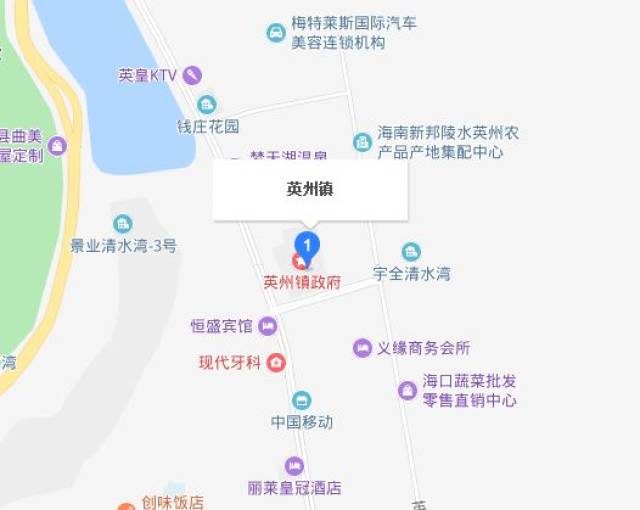 陵水县英州镇政府定位图