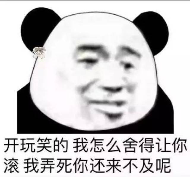 熊猫头套路表情包:我要睡了,你要给我说晚安