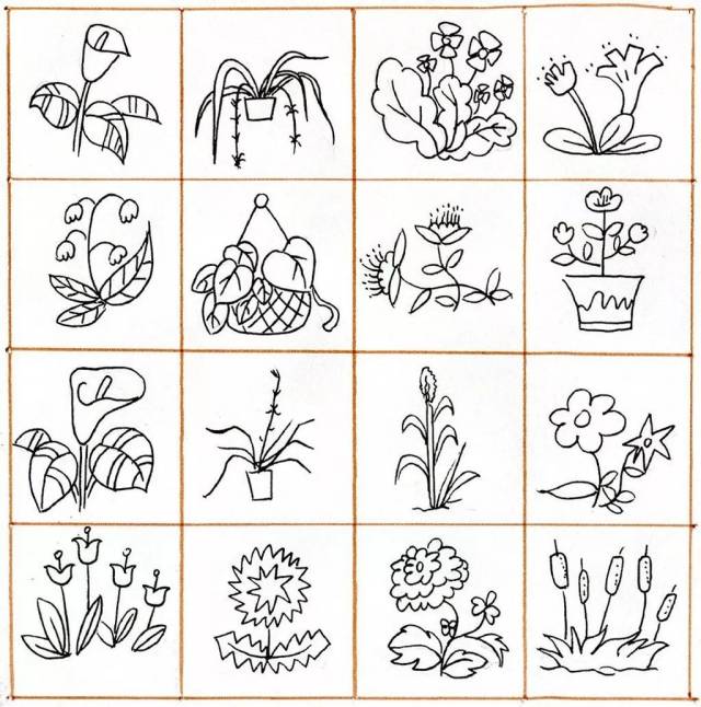 既可独当一面 也可以丰富画面 今天我们来学习一下 144 种植物的黑白