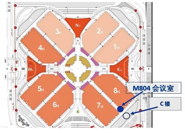 上海国家会展中心展馆地图