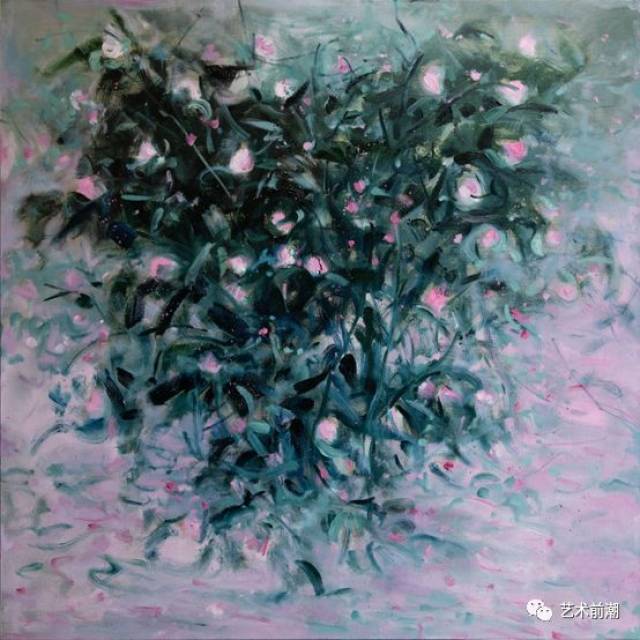 刘小轶《白茶花》120×120cm油画