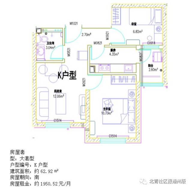 通州光机电公租房项目户型图(大套型) (四)意向登记